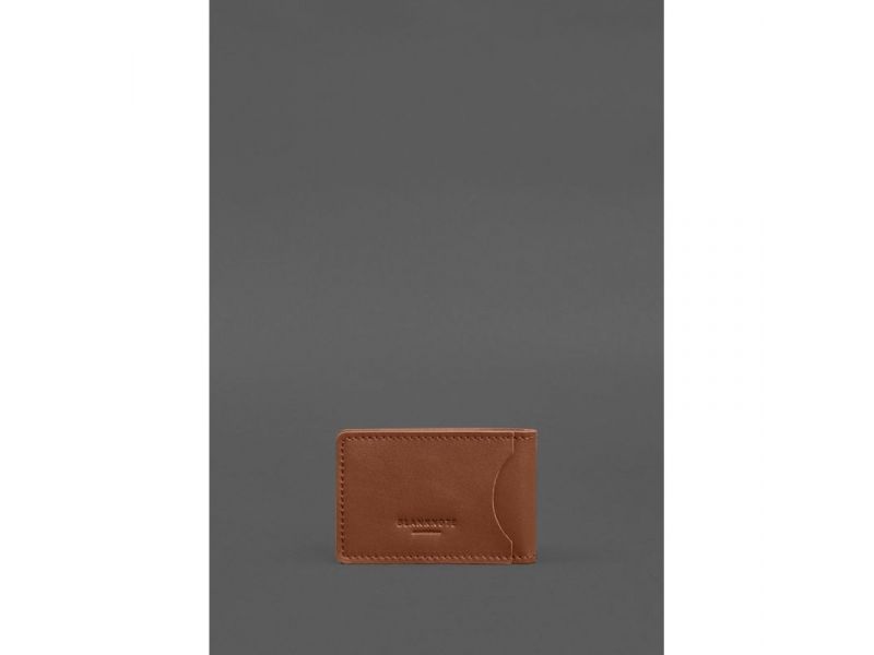 Кожаная обложка на удостоверение ДСНС с карманом светло-коричневая, фото 4