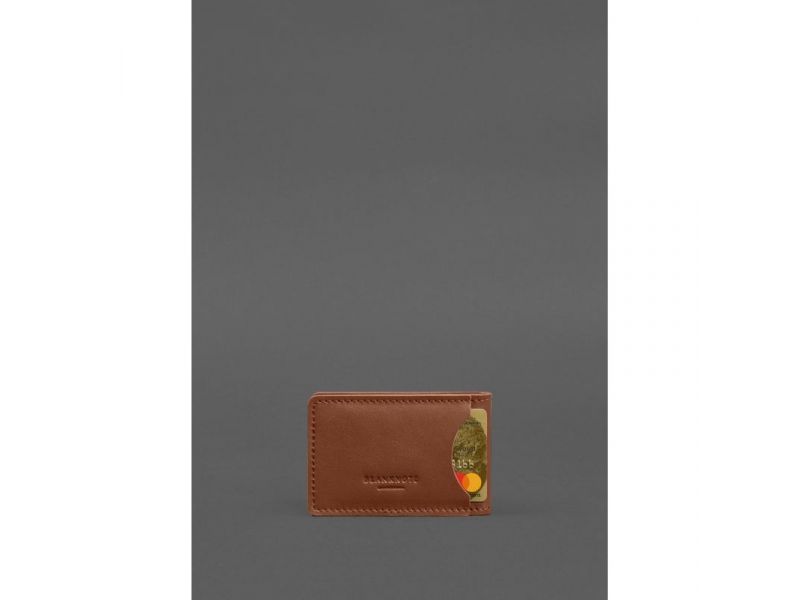 Кожаная обложка на удостоверение ДСНС с карманом светло-коричневая, фото 5