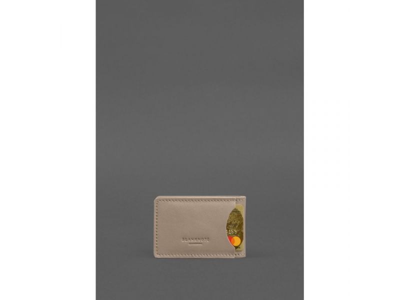 Кожаная обложка на удостоверение ДСНС с карманом светло-бежевая, фото 5