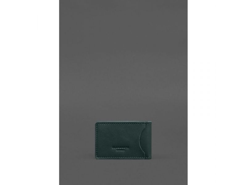 Кожаная обложка на удостоверение ДСНС с карманом зеленая, фото 4