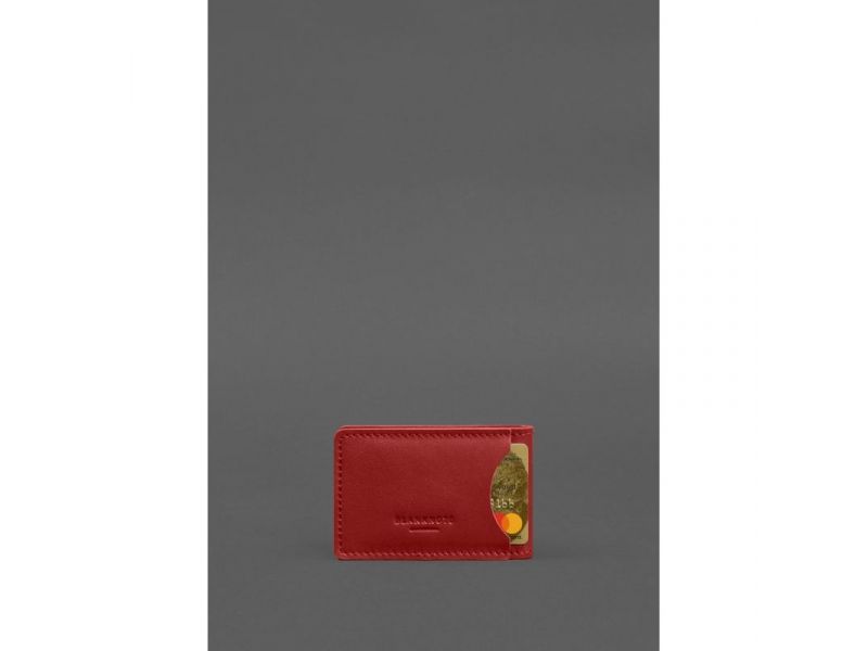 Кожаная обложка на удостоверение ДСНС с карманом красная, фото 5