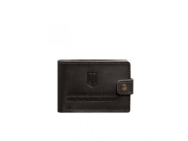 Кожаная обложка-портмоне на удостоверение ДСНС темно-коричневая, фото 7