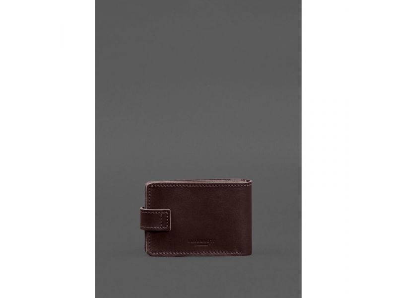 Кожаная обложка-портмоне на удостоверение ДСНС бордовая, фото 5