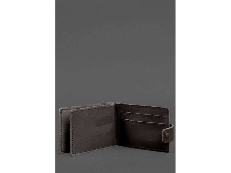 Кожаная обложка-портмоне для удостоверения участника боевых действий (УБД картонный документ) Темно-коричневая, фото 3