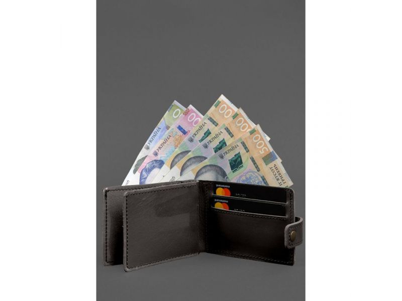 Кожаная обложка-портмоне для удостоверения участника боевых действий (УБД картонный документ) Темно-коричневая, фото 4