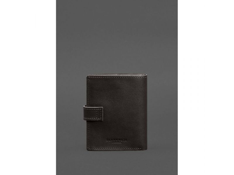 Кожаная обложка-портмоне на паспорт с гербом Украины 25.1 темно-коричневая, фото 6