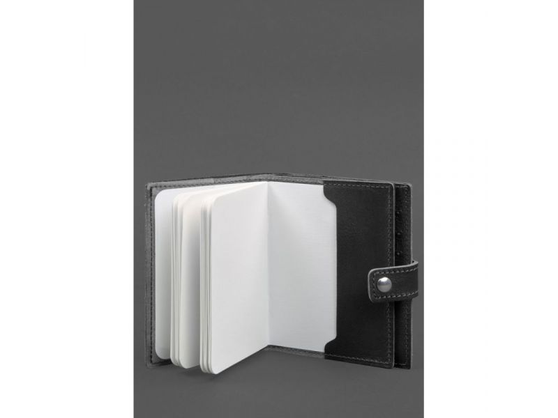 Кожаная обложка-портмоне на паспорт с гербом Украины 25.1 Черная, фото 3