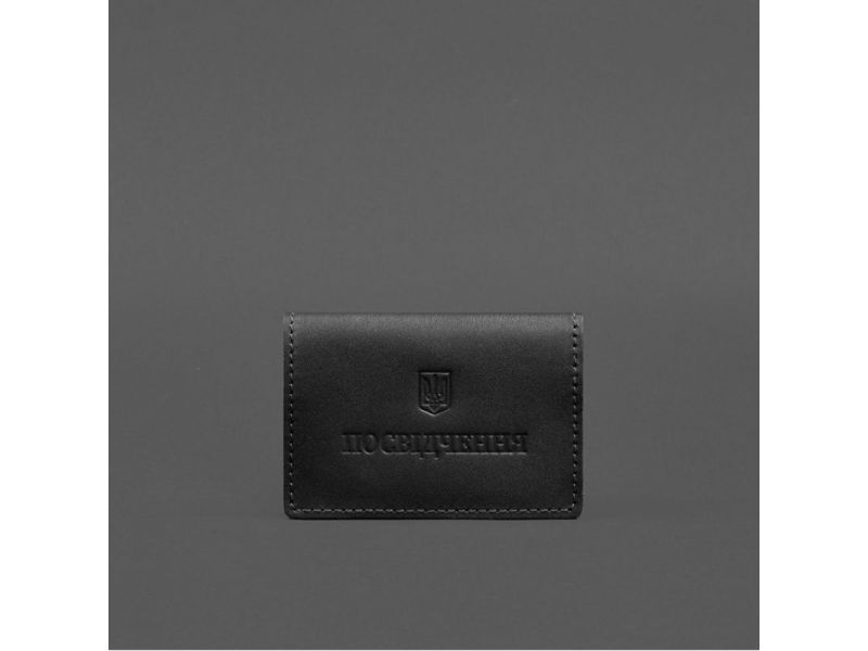 Кожаная обложка для пенсионного удостоверения черная, фото 5