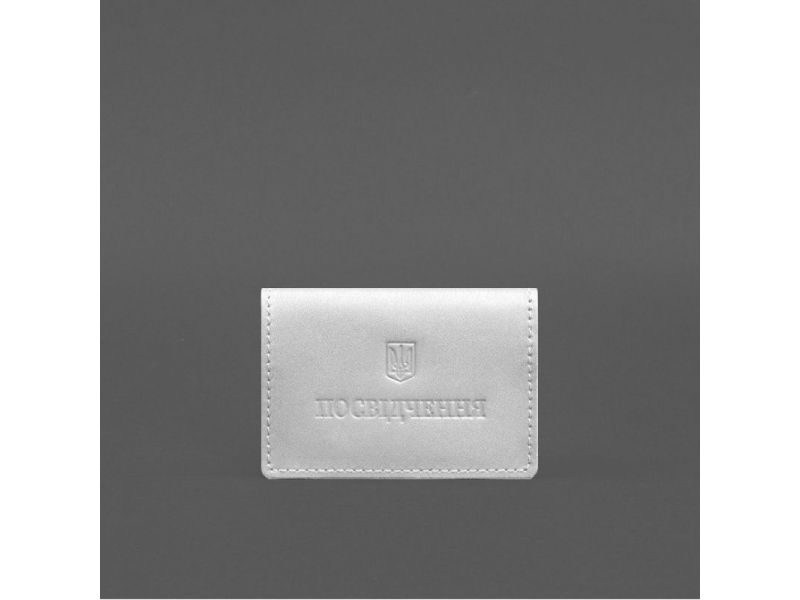 Кожаная обложка для пенсионного удостоверения белая, фото 5