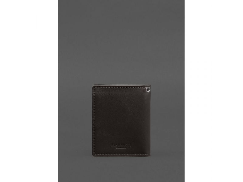 Кожаная обложка для удостоверения офицера ДПСУ (три кармана) темно-коричневая, фото 6