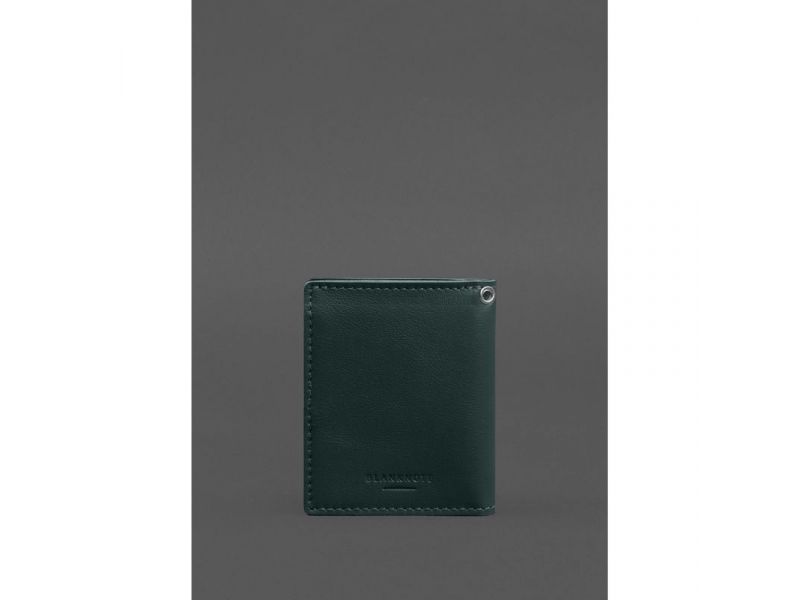 Кожаная обложка для удостоверения офицера ДПСУ (три кармана) зеленая, фото 6