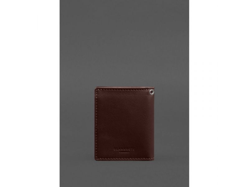 Кожаная обложка для удостоверения офицера ДПСУ (три кармана) бордовая, фото 6