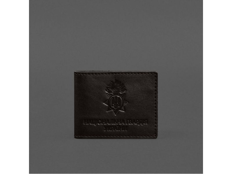 Кожаная обложка для служебного удостоверения Национальной гвардии Темно-коричневая, фото 4