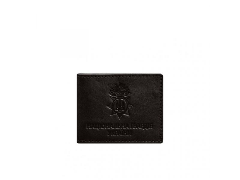 Кожаная обложка для служебного удостоверения Национальной гвардии Темно-коричневая, фото 5