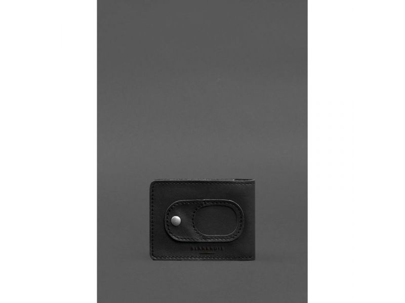 Кожаная обложка для удостоверения участника боевых действий (УБД) с карманом для жетона черная, фото 3