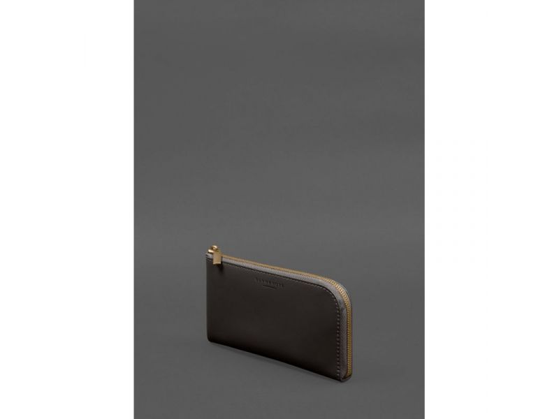 Кожаное портмоне-купюрник на молнии 14.1темно-коричневое, фото 3
