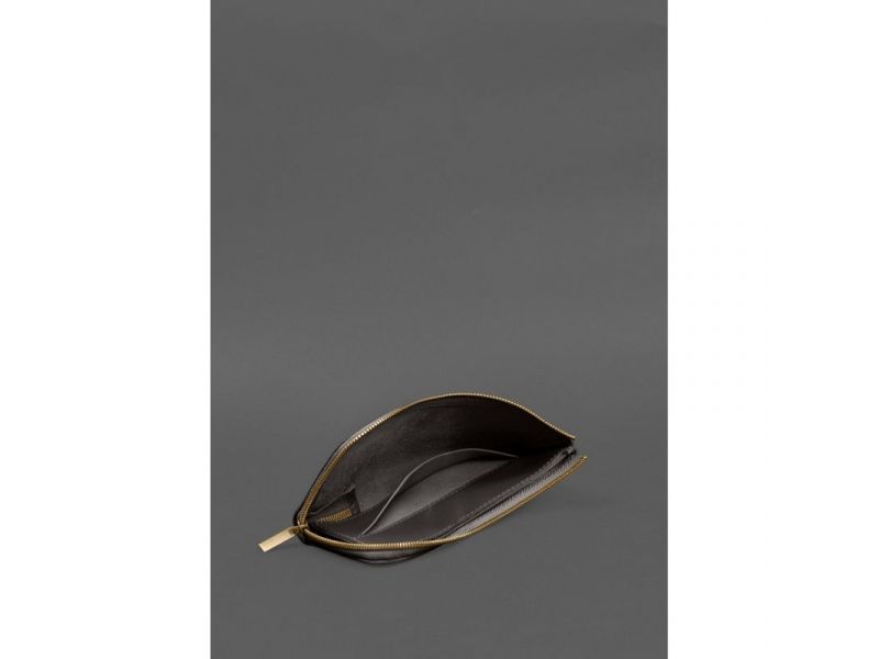 Кожаное портмоне-купюрник на молнии 14.1темно-коричневое, фото 5