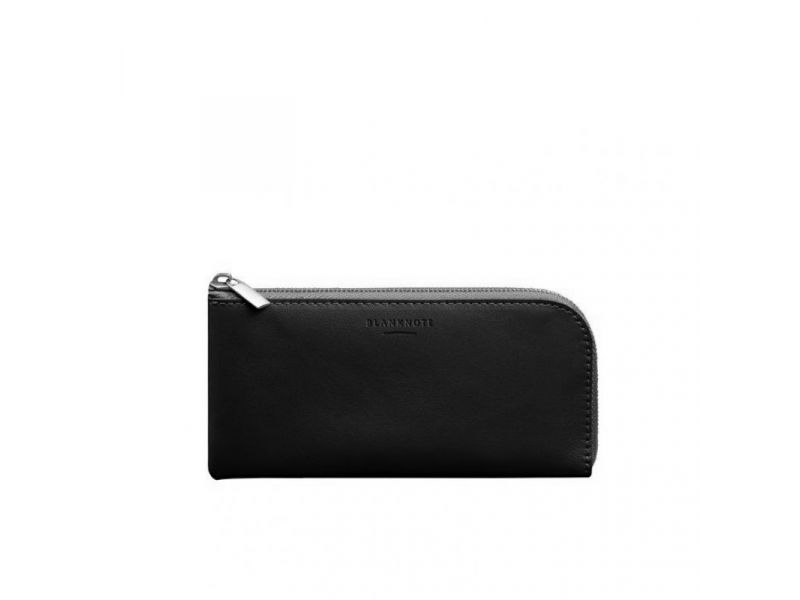 Кожаное портмоне-купюрник на молнии 14.1черное, фото 10