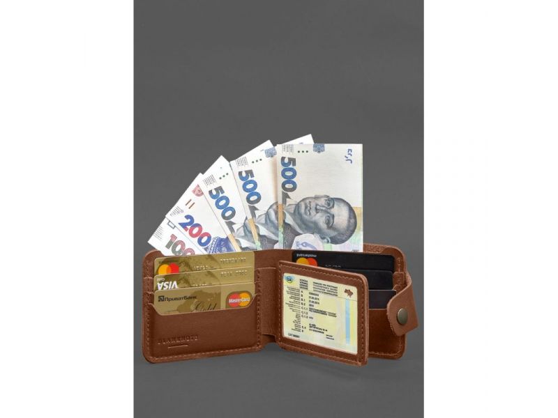 Кожаное портмоне 9.1 Светло-коричневый, фото 2