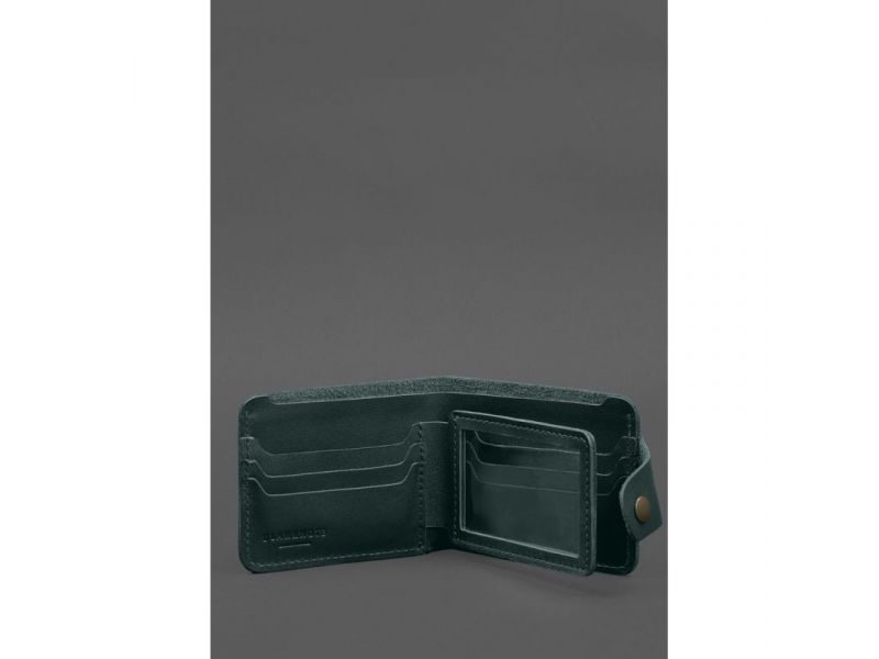 Кожаное портмоне 9.1 Зеленый, фото 3