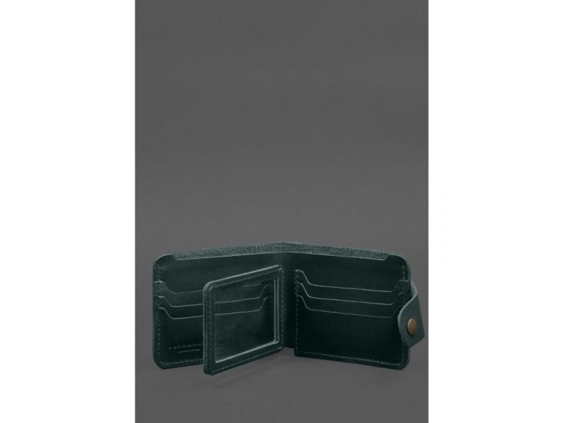 Кожаное портмоне 9.1 Зеленый, фото 4