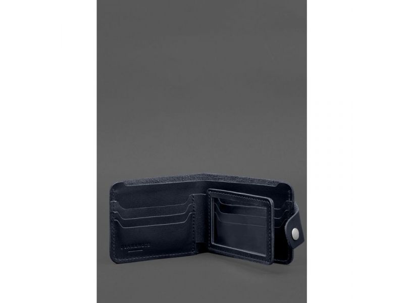 Кожаное портмоне 9.1 Синий, фото 3