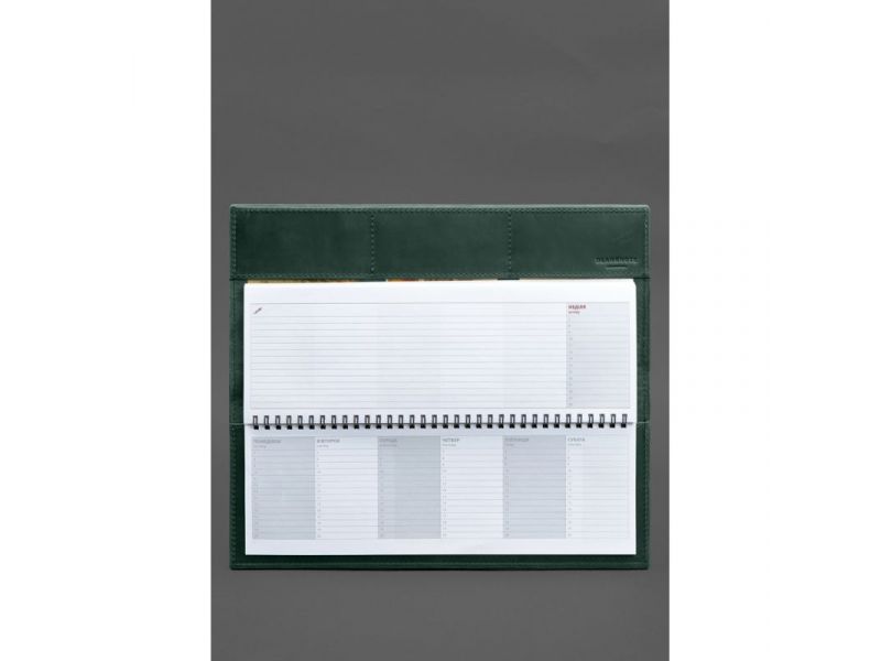 Настольный планер с блоком на пружине зеленый Crazy Horse, фото 4