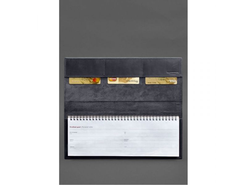 Настольный планер с блоком на пружине синий Crazy Horse, фото 2