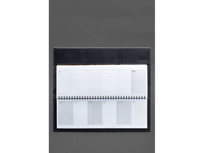 Настольный планер с блоком на пружине синий Crazy Horse, фото 4