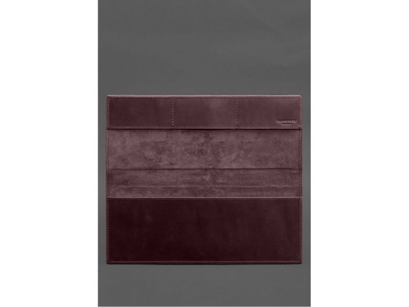 Настольный планер с блоком на пружине бордовый Crazy Horse, фото 3