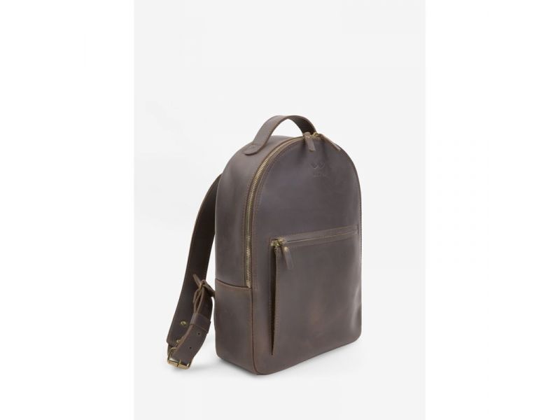 Кожаный рюкзак Groove M темно-коричневый винтаж, фото 2