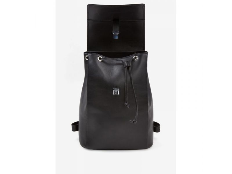 Женский кожаный рюкзак Kim черный краст, фото 6