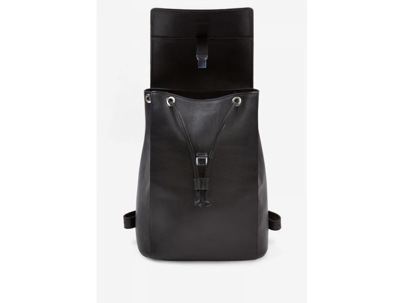 Женский кожаный рюкзак Kim черный краст, фото 7