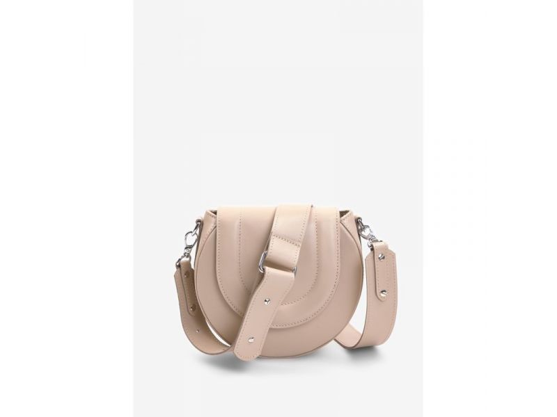 Женская кожаная сумка Mandy светло-бежевая, фото 1