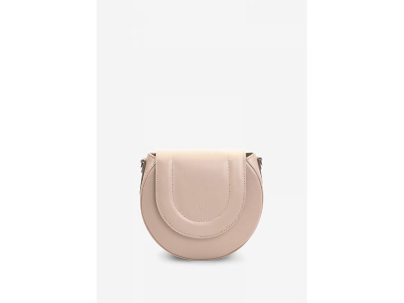 Женская кожаная сумка Mandy светло-бежевая, фото 4