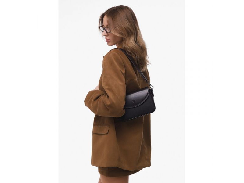 Женская кожаная сумка Molly темно-коричневая, фото 1