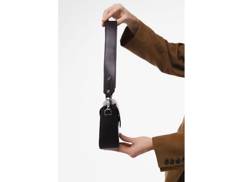 Женская кожаная сумка Molly темно-коричневая, фото 9