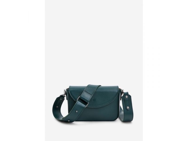 Женская кожаная сумка Molly зеленая, фото 1