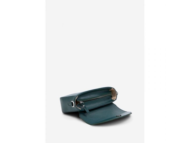 Женская кожаная сумка Molly зеленая, фото 7