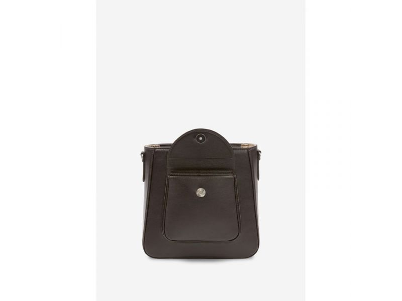 Женская кожаная сумка Stella темно-коричневая, фото 5