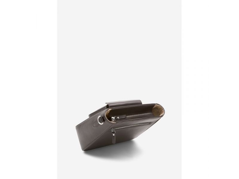 Женская кожаная сумка Stella темно-коричневая, фото 7