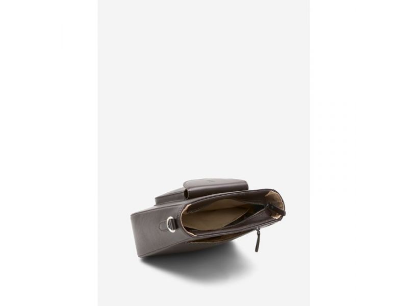 Женская кожаная сумка Stella темно-коричневая, фото 8