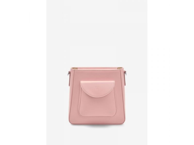 Женская кожаная сумка Stella розовая, фото 3