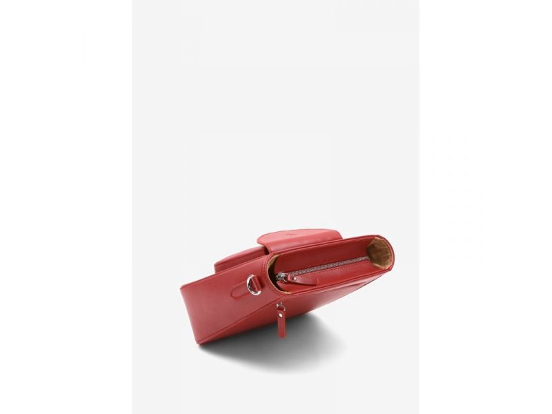 Женская кожаная сумка Stella красная, фото 6