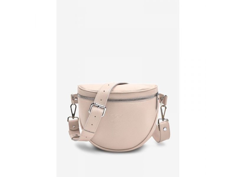 Кожаная сумка поясная-кроссбоди Vacation светло-бежевый флотар, фото 1