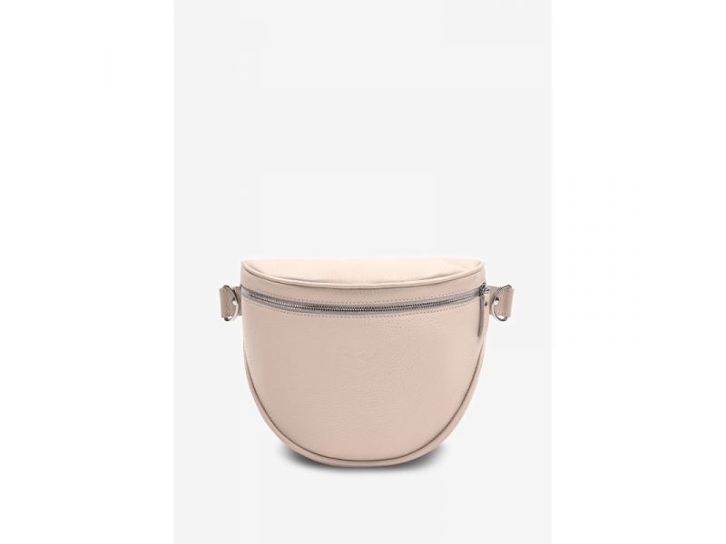 Кожаная сумка поясная-кроссбоди Vacation светло-бежевый флотар, фото 2