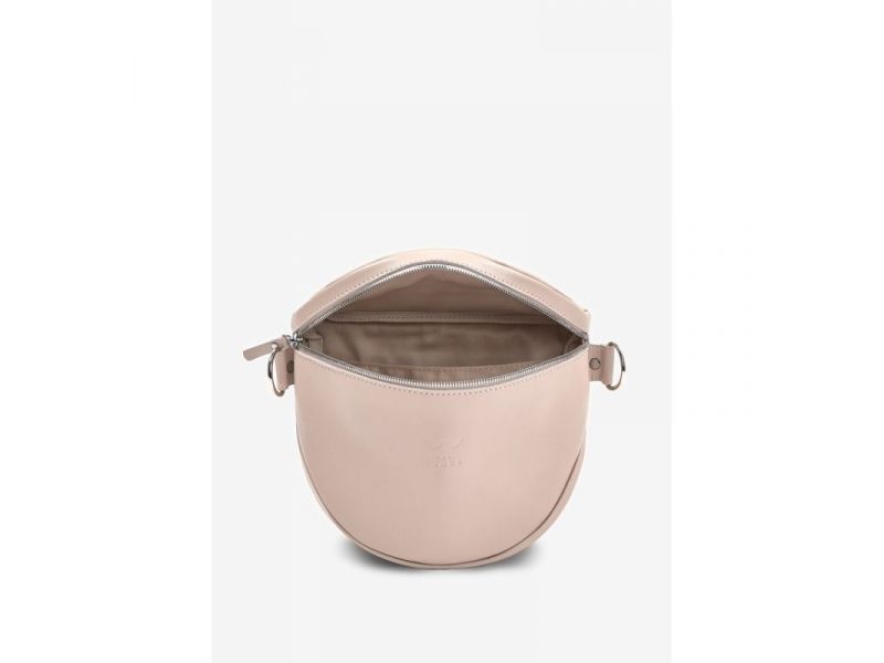 Кожаная сумка поясная-кроссбоди Vacation светло-бежевый краст, фото 4