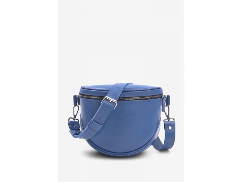 Кожаная сумка поясная-кроссбоди Vacation ярко-синий, фото 1