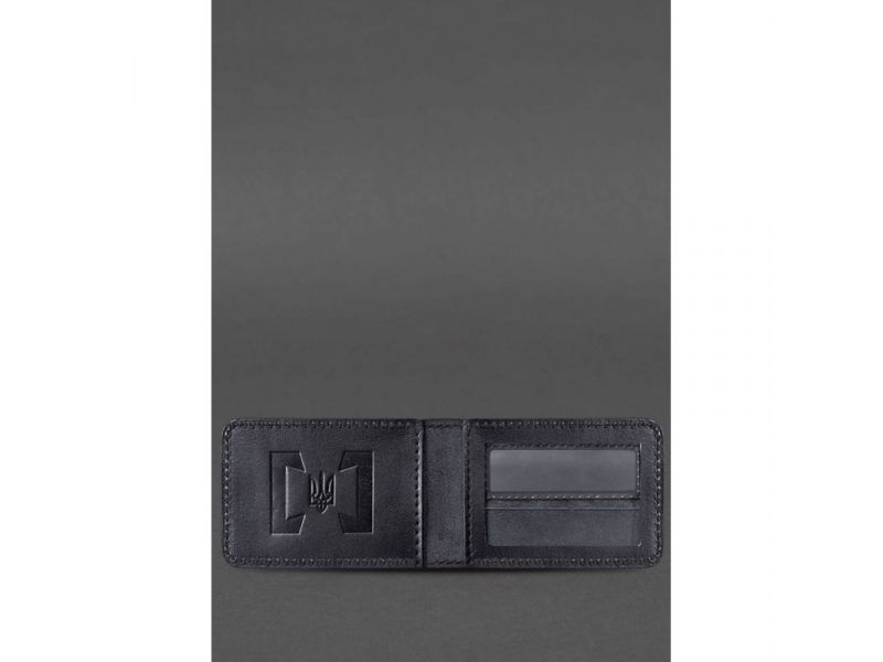 Кожаная обложка для удостоверения БЭБ (Бюро экономической безопасности Украины) Черная, фото 2