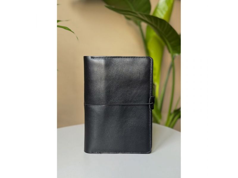 Кожаный блокнот А5 (софт-бук) 9.4 черный, фото 1